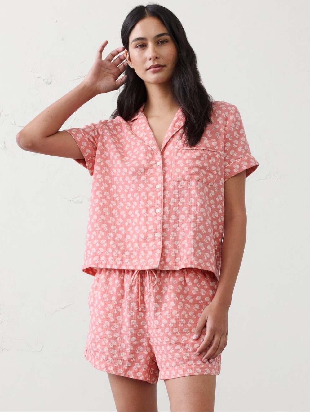 Pink Cotton Pajama Set